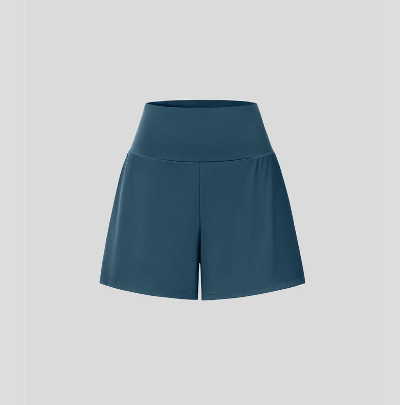 Shorts Compressão 2 em 1 Bolso Traseiro e Lateral Oculto, Ajuste Elástico e Confortável